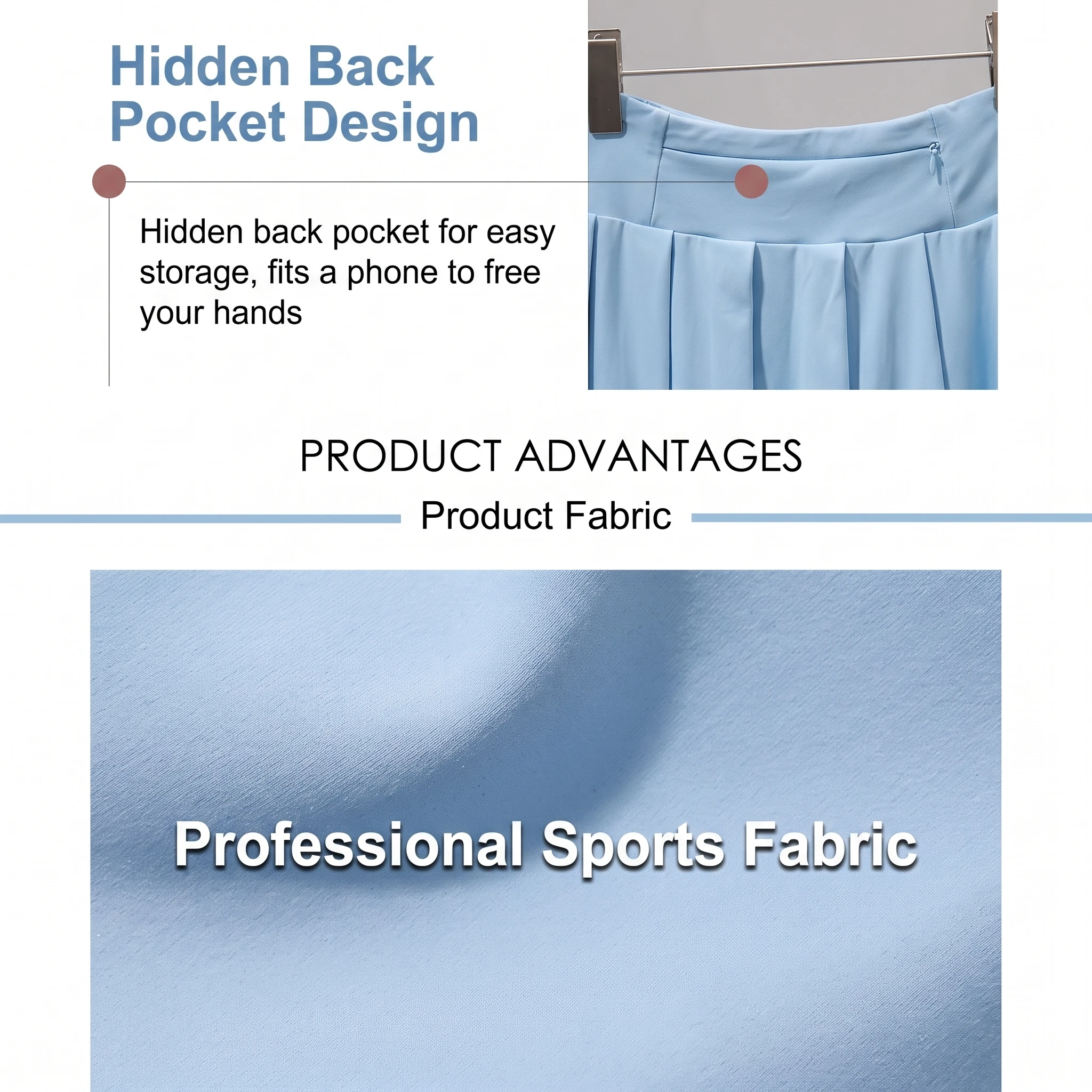 Damen Slim Fit 2-Teiliges Sport-Tennis-Set Polo Sportanzug Elastisches Workout Golf Badminton Trainingsoutfit Slim Fit Trainingsanzüge – Detail 3