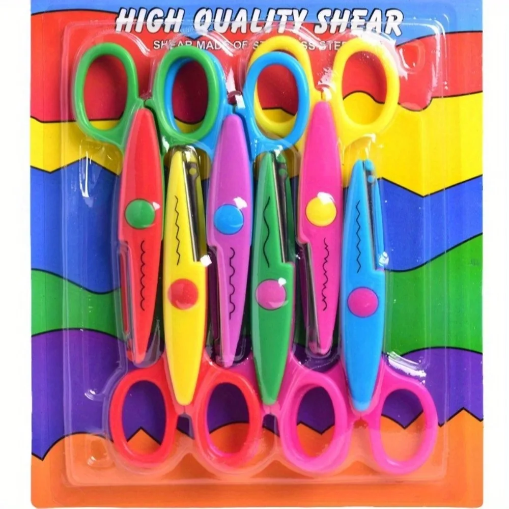 

6 Pattern Decorative Scissors Set, 5 Inch Safe Craft Scissors for Scrapbooking, Photos & DIY Projects