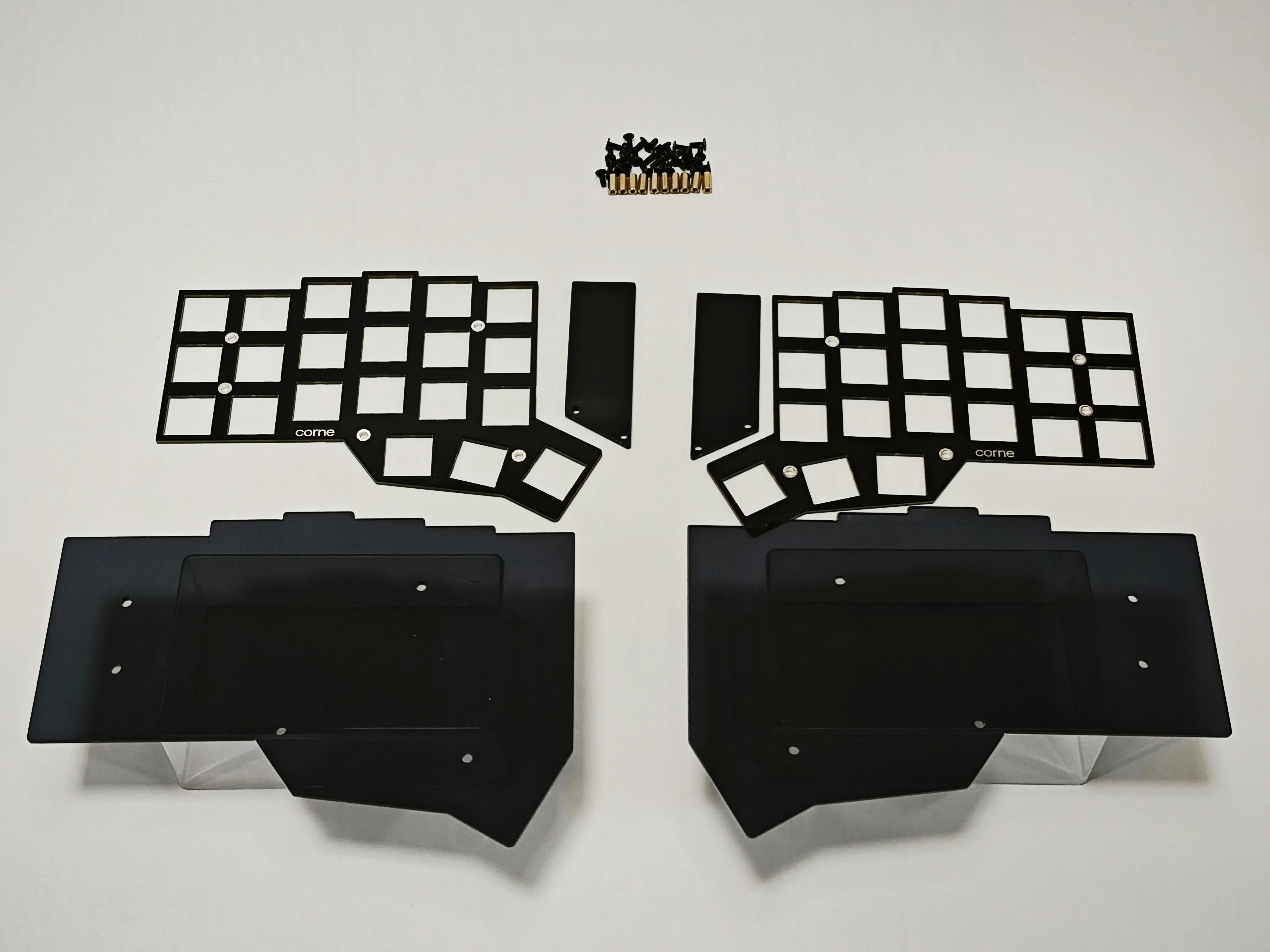 Corne Posicionamento Placa para Dividir Teclado, Sandwich Case personalizado, Pc Gamer Acessórios, Vários Layouts Localizar Placa, FR4