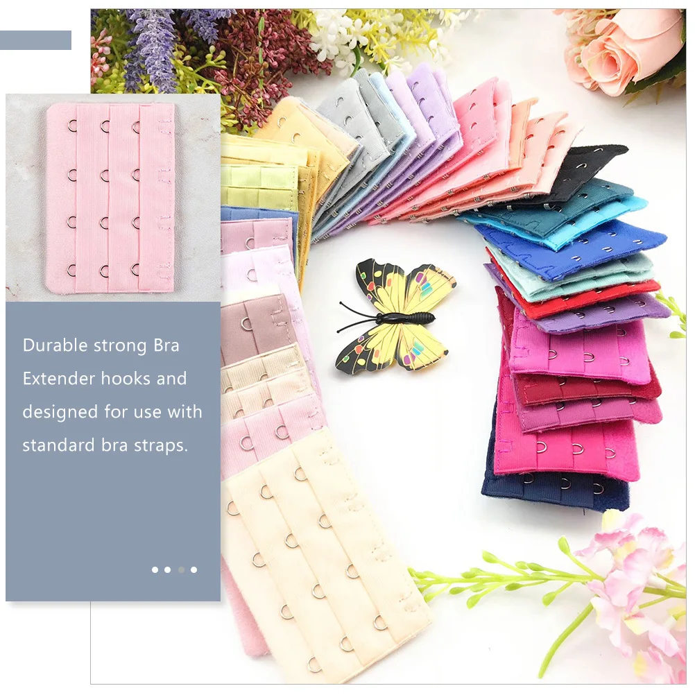 30 قطعة تمديدات حمالة الصدر السنانير ملابس داخلية مرنة تمديد أبازيم لملائمة مريحة بسط حزام المتوسع النساء الصدرية الملحقات