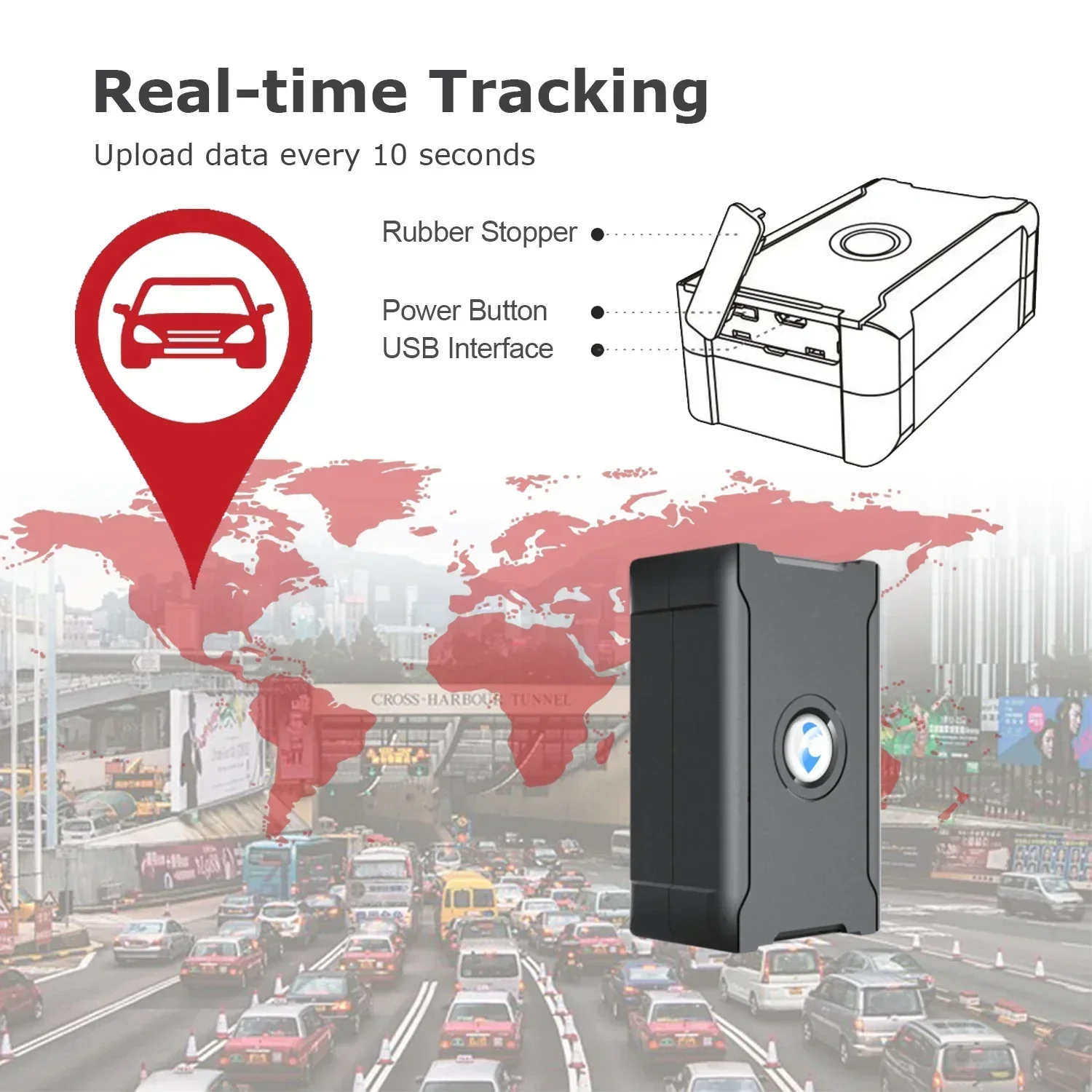 Picture: 4G LTE GPS Tracker for Vehicles Car Motorcycle Unlimited Distance Tracking Device with Affordable Subscription