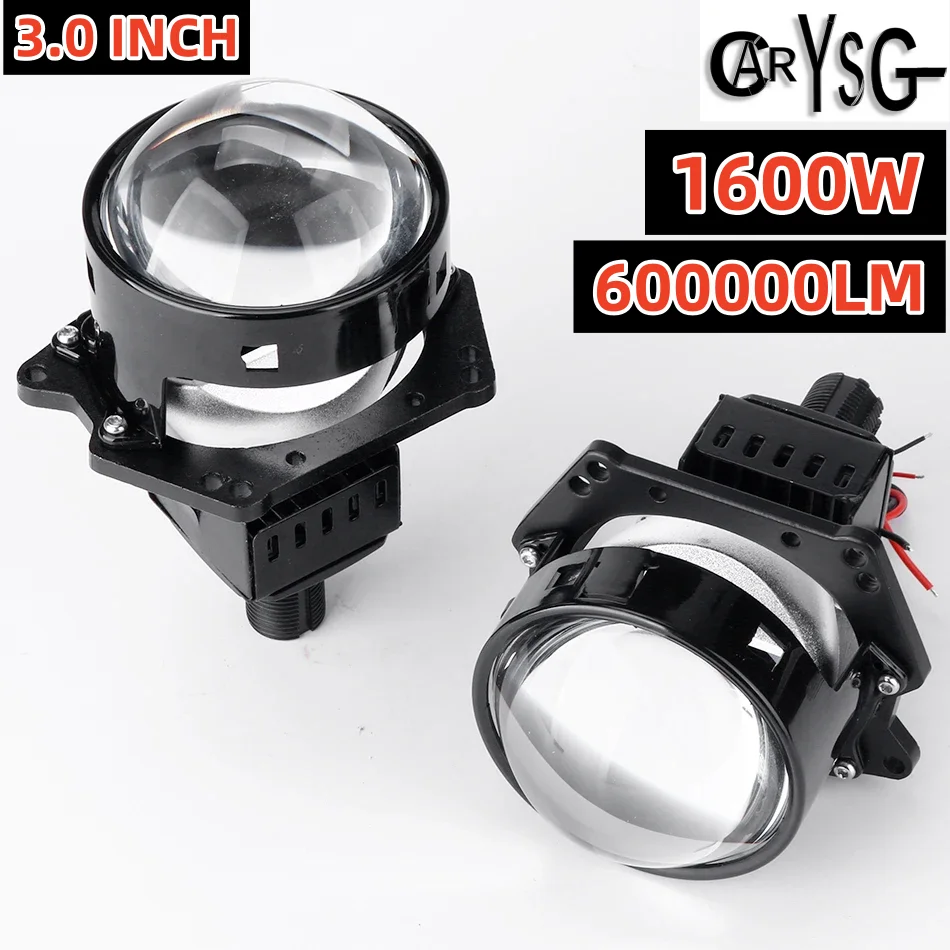 

3 Inch Bi LED Projector Headlight Lenses for Hella LED Lights Projector 1600W 600000LM Diode Headlamp Car Accessories RHD/LHD
