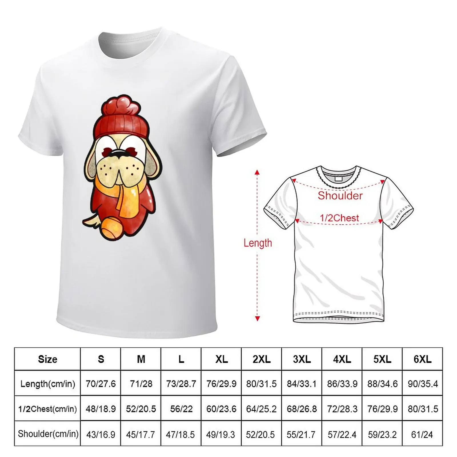 puppy in winter clothes T-shirt customs design your own Aesthetic clothing oversized t shirts for men