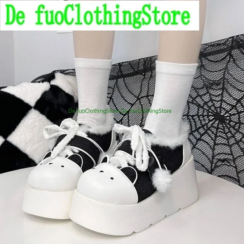 Original y2k subcultura menina único sapatos outono e inverno novas senhoras doces lolita plataforma bonito sapatos de lona feminino