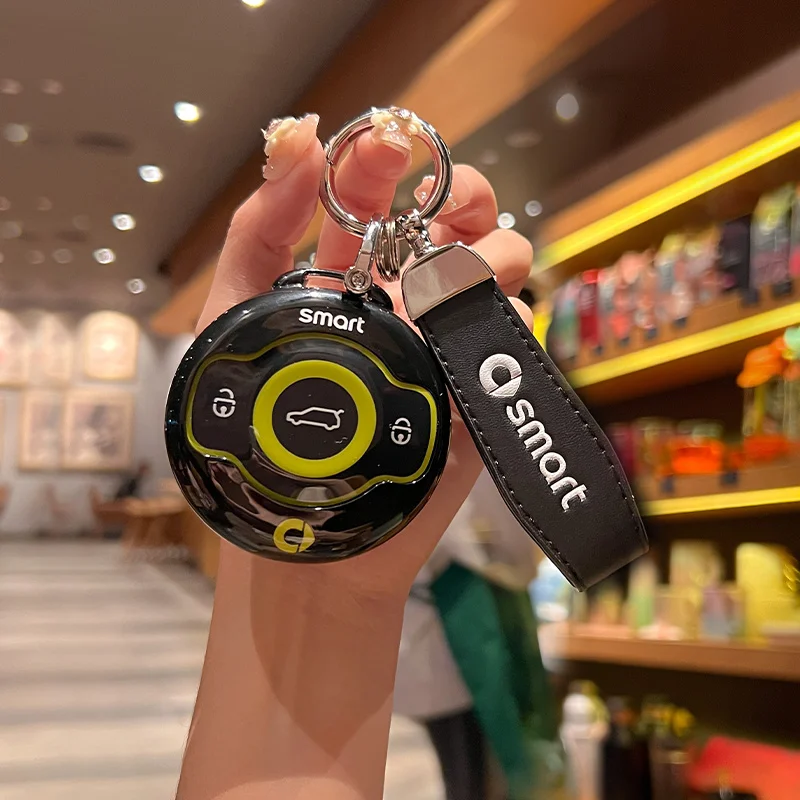 

ABS New Fashion Style Car Remote Key Case Cover Shell For Mercedes Benz SMART For two 1 BRABUS 1 Benz SMART 2022 2023 Keychain