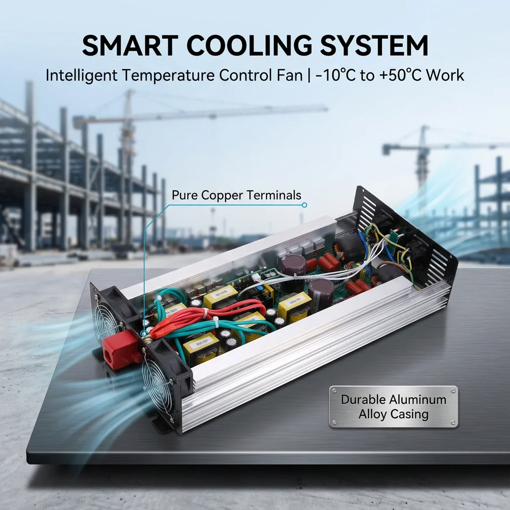 3000W Pure Sine Wave Power Inverter DC 12V 24V 48V To AC 110V 220V Converter For Car RV Solar System Home Use