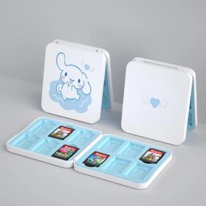 

Sanrio Cinnamoroll Nintendo SwitchS Kawaii Magnetic Silicone Card Case 12 Pieces Ns Game Card Storage Box Card Case