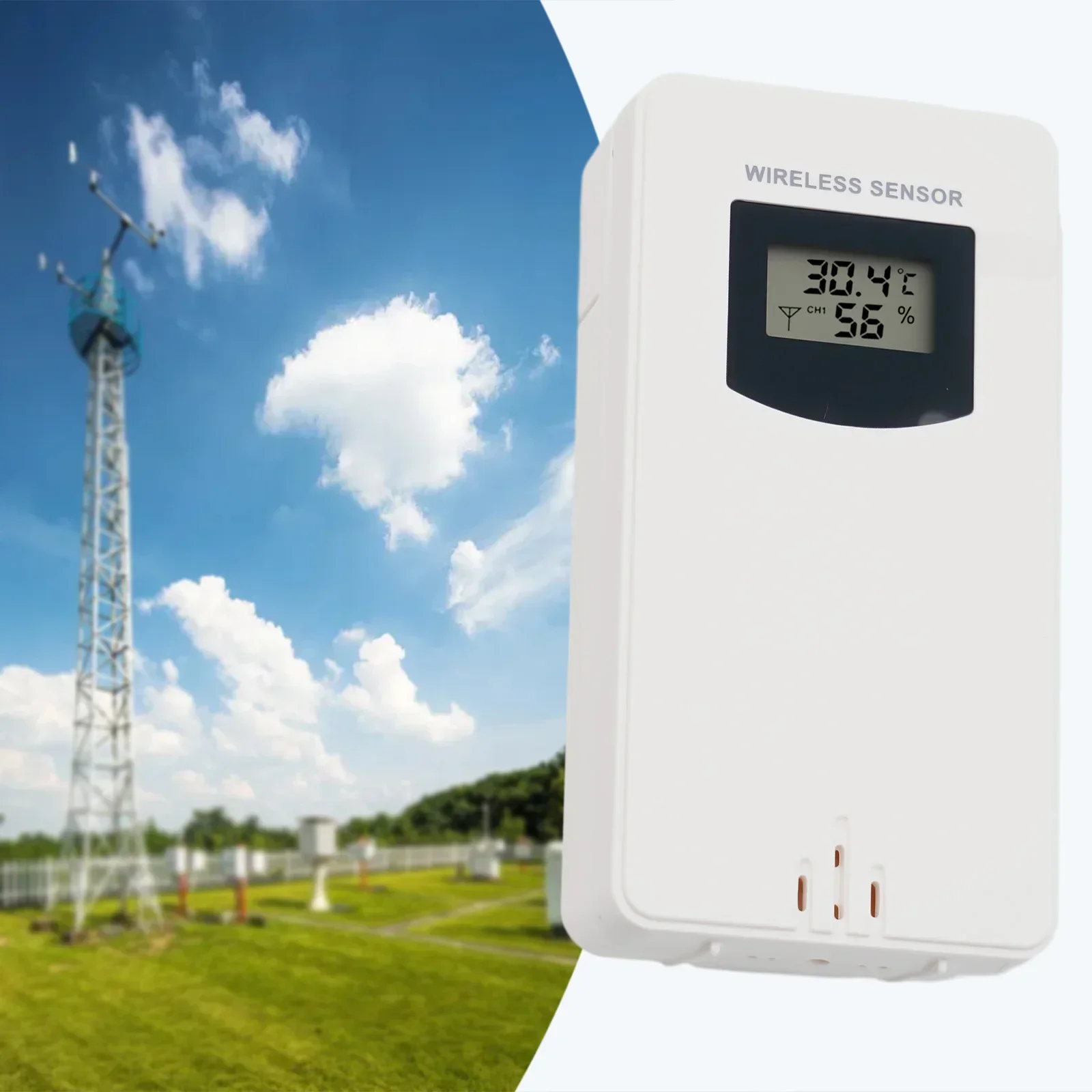 Temperature Humidity Wireless Sensor Indoor Transmitter Digital Display Hygrometer Thermometer For FanJu Weather Station