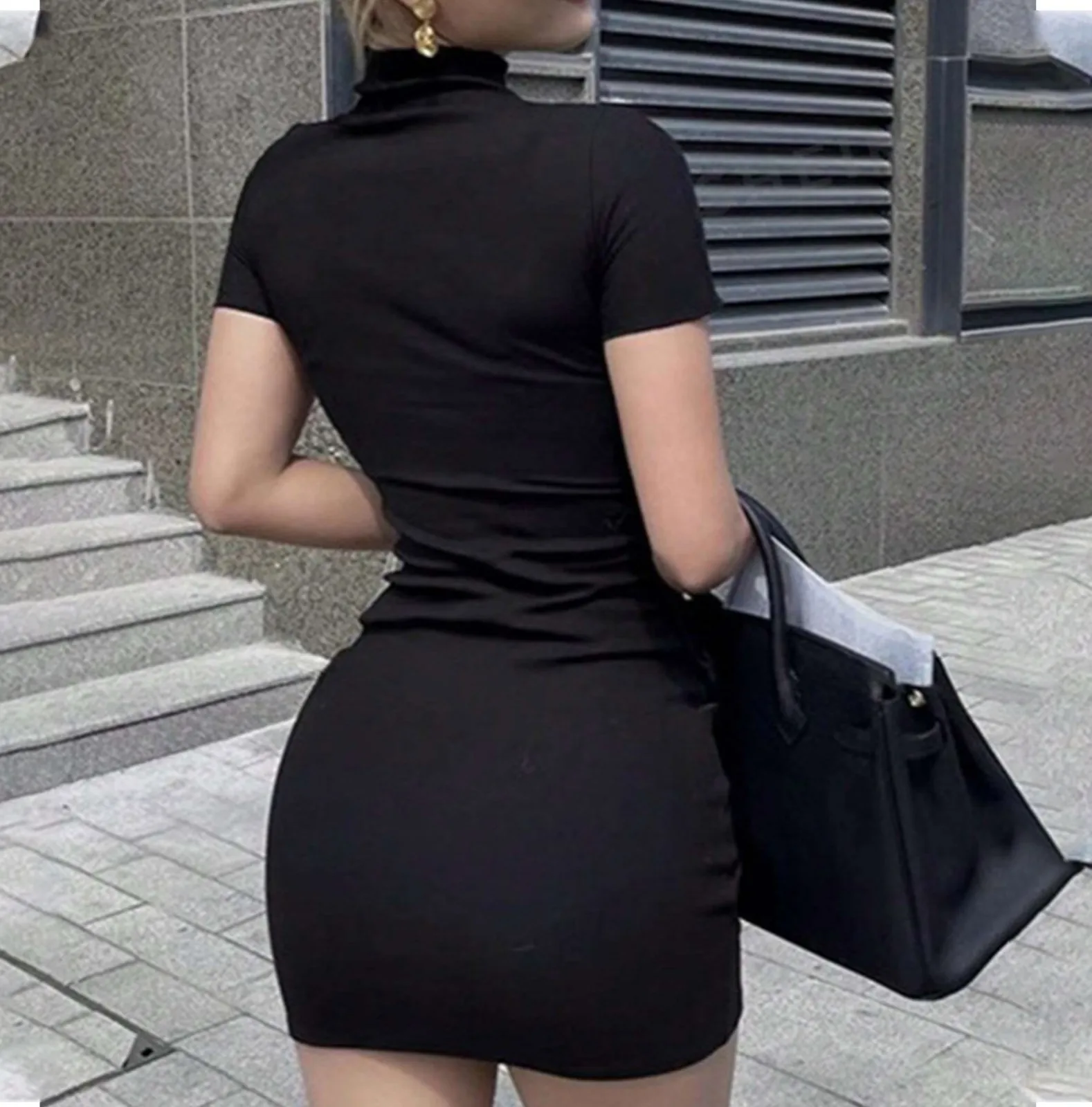 فستان نسائي ضيق على الورك بأكمام قصيرة فساتين ضيقة للفتيات حارة ملابس حفلات ضيقة ملابس صيفية مثيرة