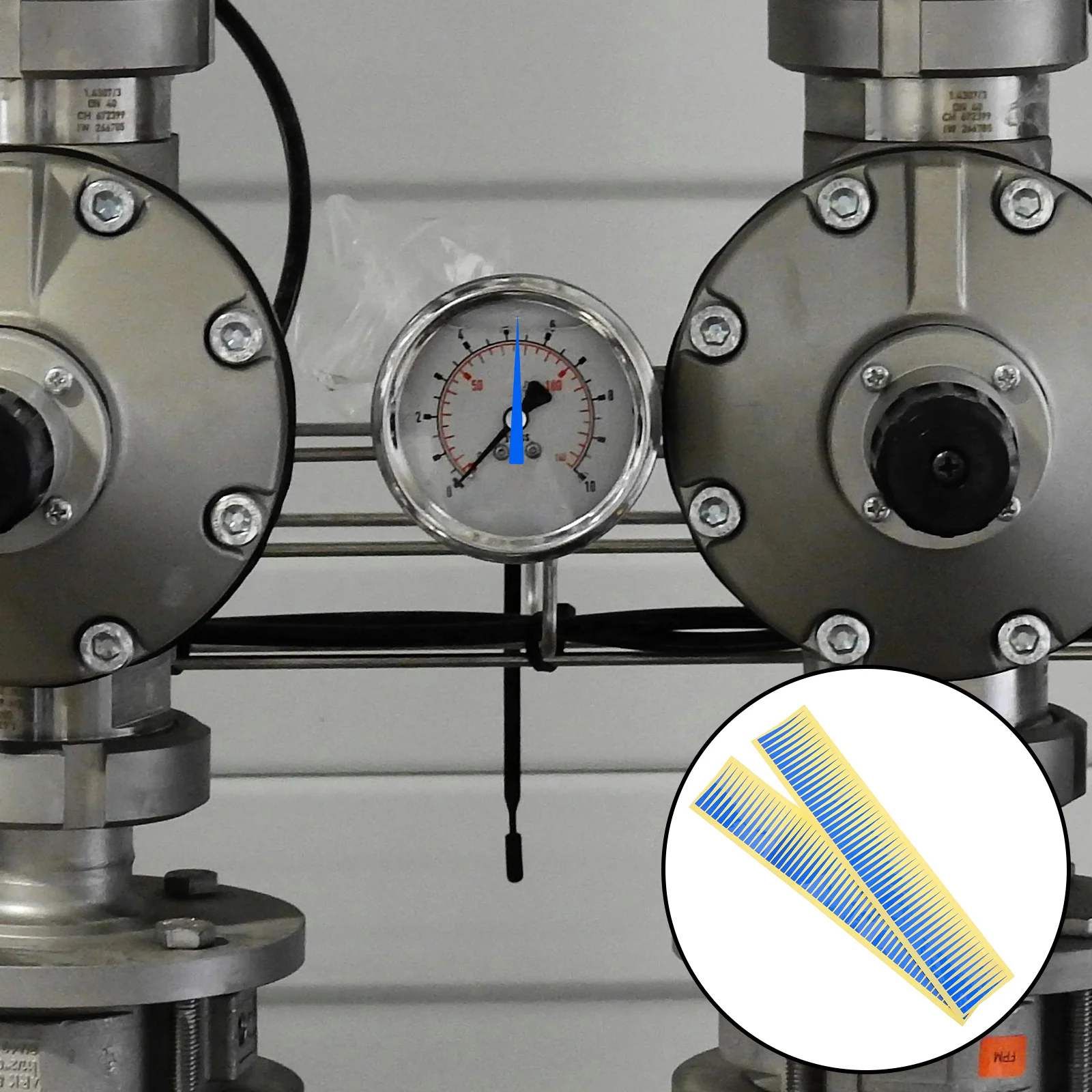 

Pressure Gauge Indicator Stickers Reflective Waterproof For Water Pool Filter Hvac Low Pressure Air Gauges Hose Bib
