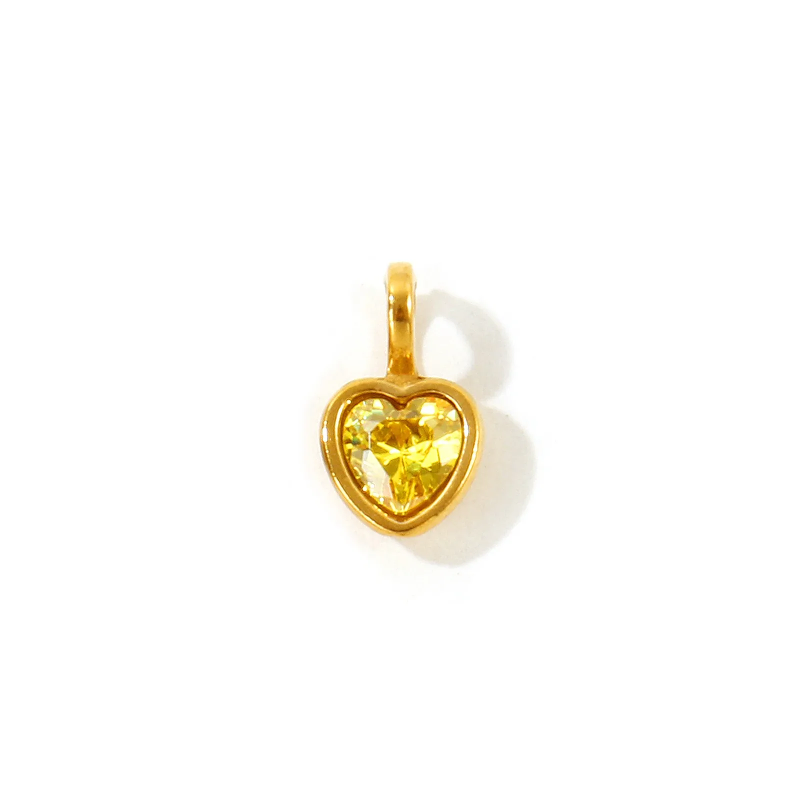 5 Stück Kubische Zirkonia Mini-Anhänger Geometrisches Herz Stern 18K Vergoldeter 304 Edelstahl Anhänger DIY Halskette Schmuck Großhandel – Detail 2