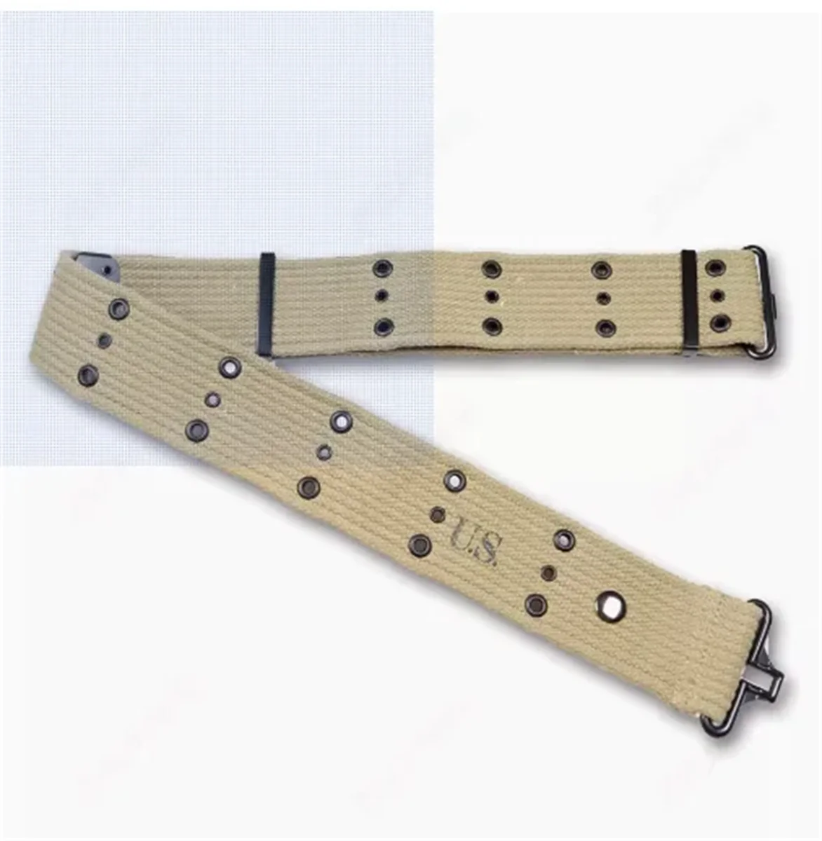 

American M1936 waistband khaki three eye S-belt