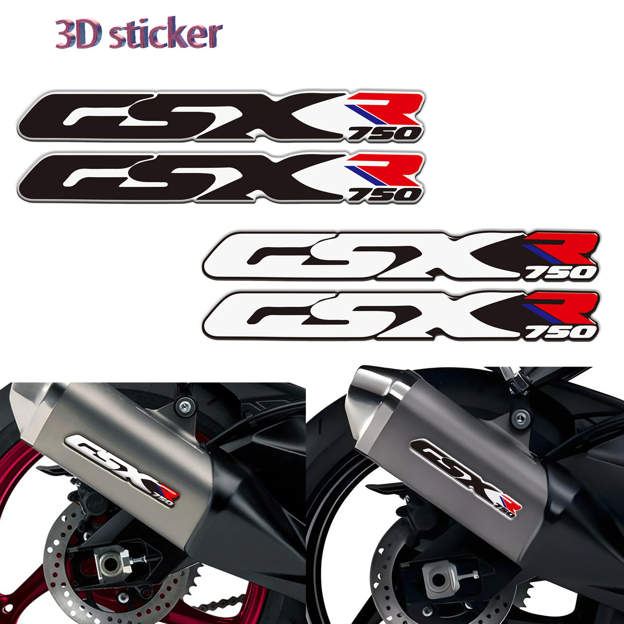 For GSX-R750 GSXR750 GSXR GSX-R 750 GSX R750 750R Motorcycle Tank Pad Gas Fuel Oil Kit 3D Stickers Decals Protector