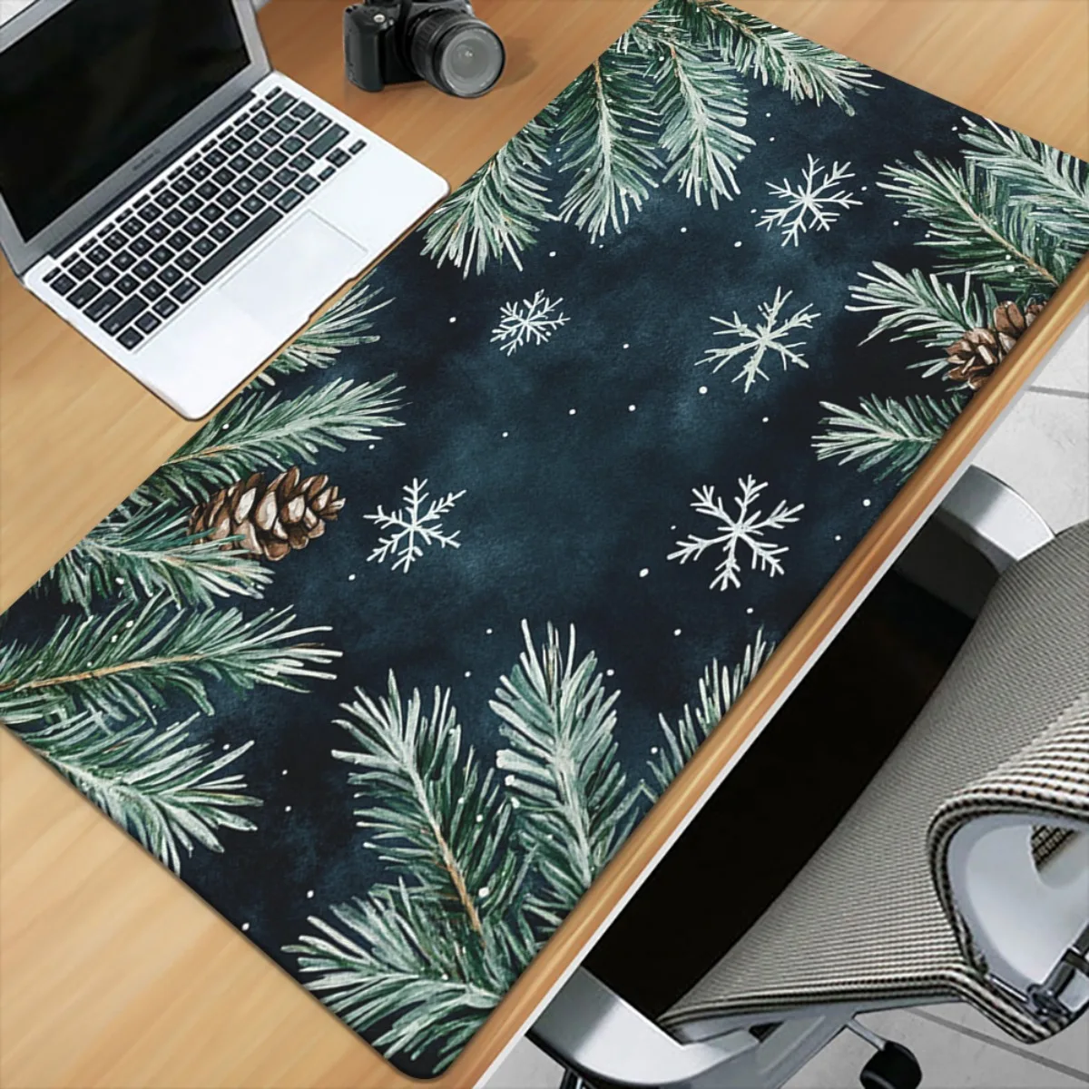mouse-pad-artistico-inverno-com-pinheiros-e-neve-impressao-hd-tapete-multifuncional-para-teclado-gamer-tapete-de-mesa-gamer-impermeavel-e-antiderrapante