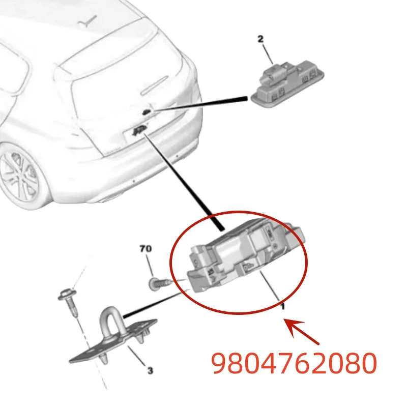 

9804762080 For Peugeot 208 308 T9 3008 5008 Citroen C4 Picasso C5 DS5 DS6 Tailgate Control Lock, Luggage door lock,Trunk lock