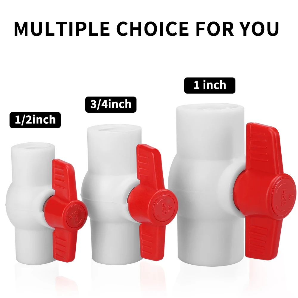 Water straight plastic ball valve quick connect ball valve 1/2-inch 3/4-inch 1-inch water pipe quick connect joint RV joint valv
