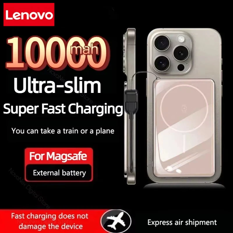 Xiaomi 10000mAh بنك الطاقة اللاسلكي المحمول شاحن مغناطيسي محمول شحن سريع بطارية خارجية آيفون سامسونج Xiaomi