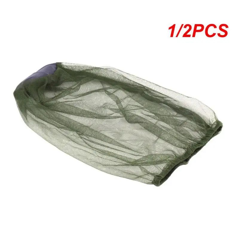 1/2PCS Outdoor Fishing Anti Mosquito Net For Face Mosquito Insect Repellent Hat Bug Mesh Head Net Face Protector Travel