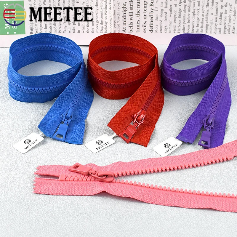 

5Pcs Meetee 5# Resin Zipper 15-90cm Close/Open-End Zipper for Sewing Clothes Bag Decor Closure Zips Repair Kit DIY Accessories