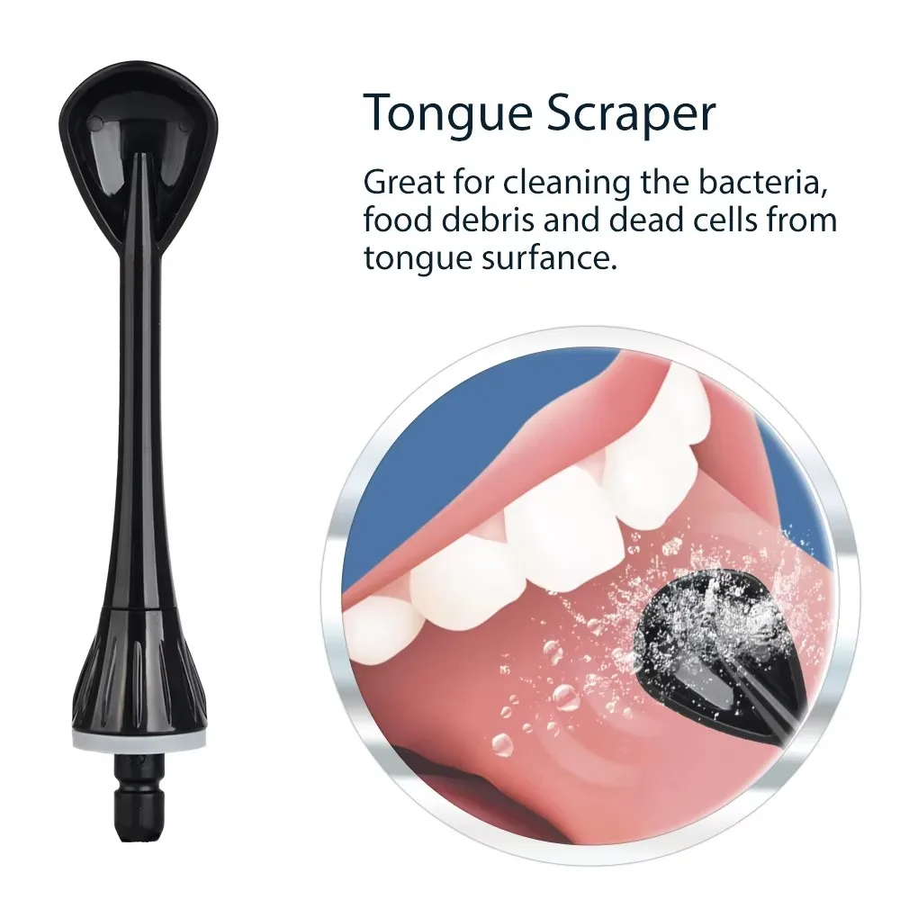 2 Tongue Cleaner Tips Compatible for Mornwell F18\D52\F27\F09\F22\F23 Water Flosser Oral Irrigator For Braces