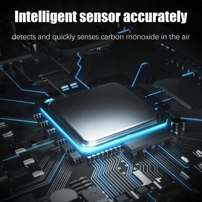 Koolmonoxidesensor Reizen CO-alarm CO-waarschuwingsmonitor op batterijen Draagbare CO-alarmdetector met digitaal display en