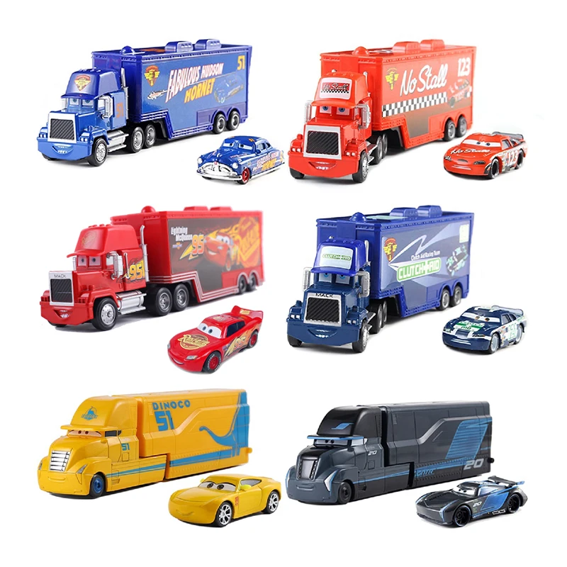 

Disney Pixar Cars Storm Jackson Truck Lightning McQueen Racing Toy Car 2 Car 3 1/55 Ratio Die Casting Mack Model Birthday Gifts