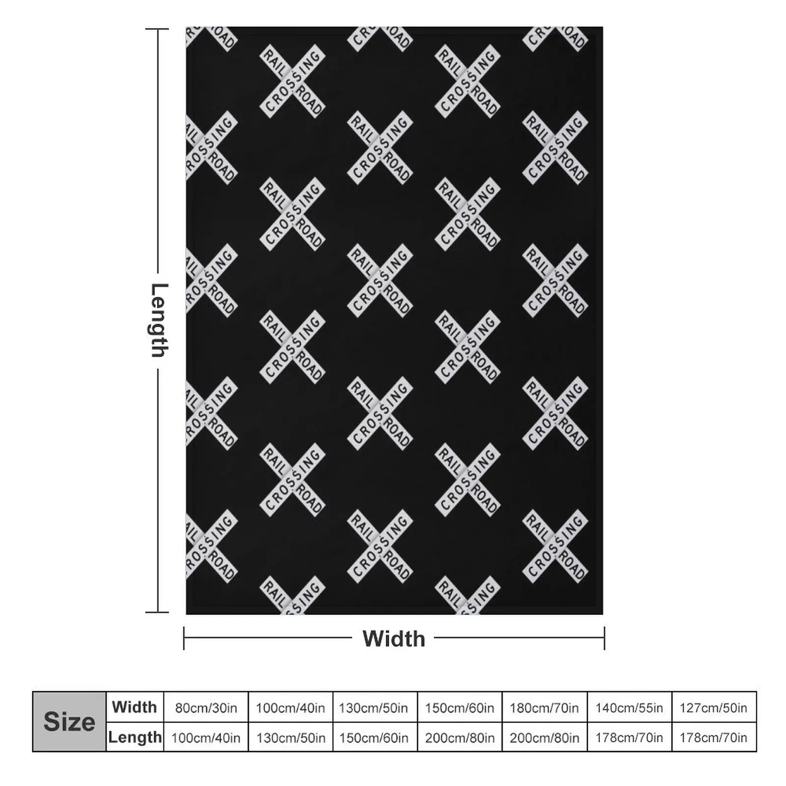 Railroad Xing Sign (classic) Throw Blanket Plaid For Sofa Thin Blankets