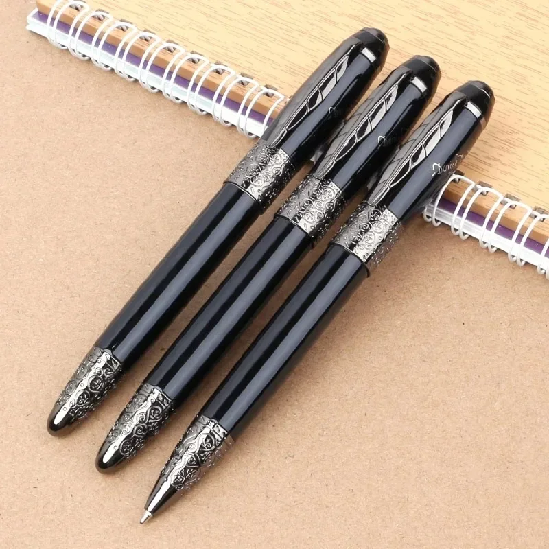 Luxury Design Writer Edition MB Fountain Rollerball Pens Metal Balck Daniel Defoe Ballpoint Pen with  Maple Clip Serial Number