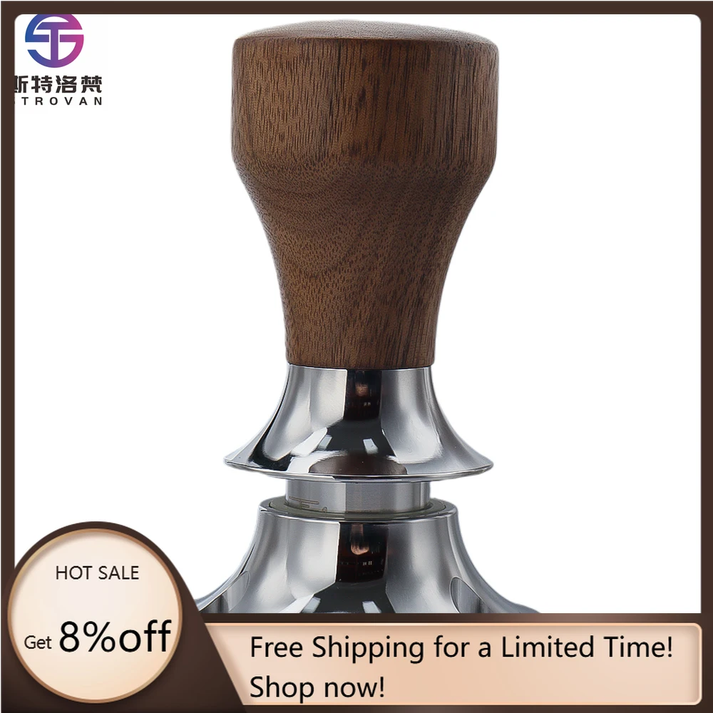 

STLF WJW 2024 NEW ARRIVAL Stainless Steel Coffee Distributor and Tamper Constant Pressure Spring Coffee Tamper Espresso Leveler