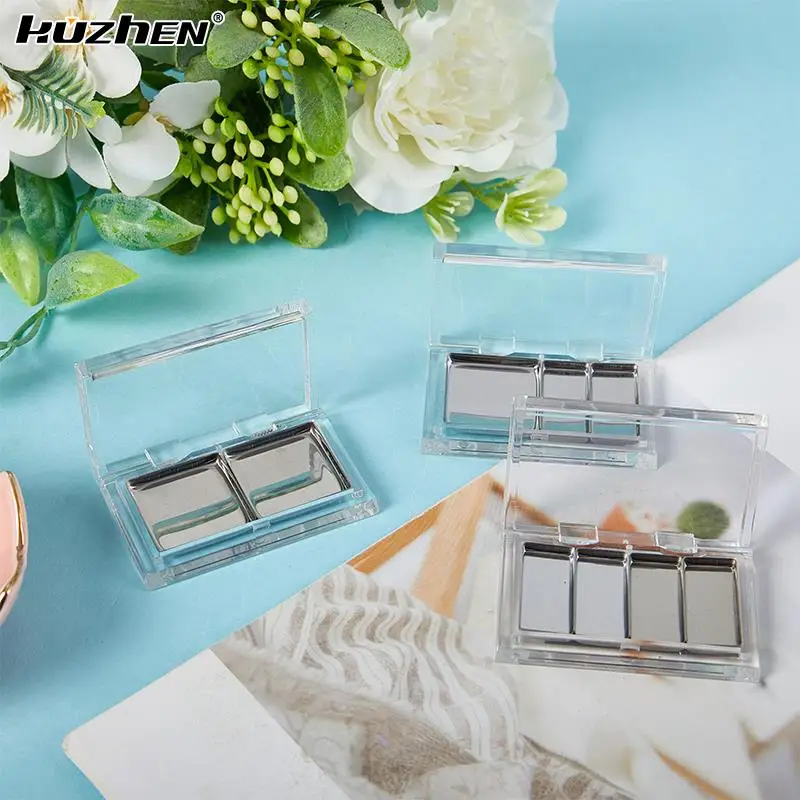 1/2/3/4 Grids Empty Eyeshadow Palette Eye Makeup Storage Dish For Women Girl Makeup Beginners DIY Eye Shadow Storage Box Tool