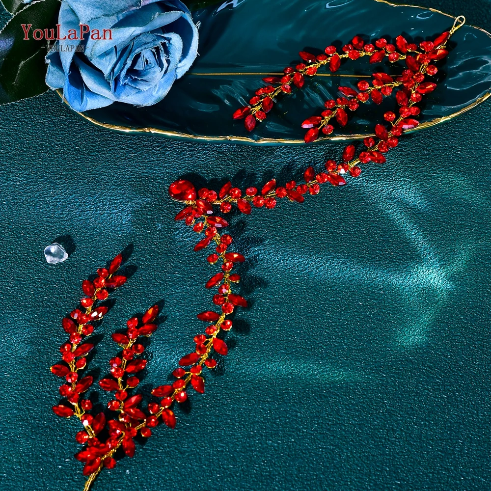 

YouLaPan Colorful Headwear Bridal Rhinestone Headband Wedding Luxury Headpiece Woman Water Drop Hair Band Hair Jewelry HP599