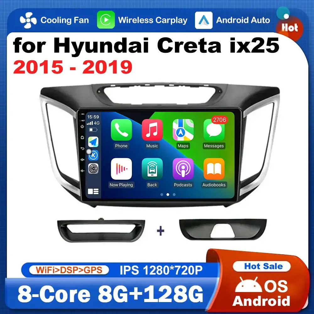 

10 inch Android Intelligent System for Hyundai Creta ix25 2015 - 2019 Car Video Multimedia Player GPS Navi 4G BT WiFi IPS Screen