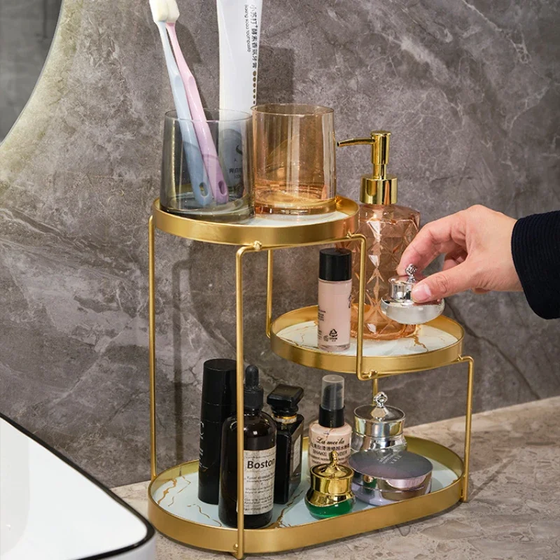 Makeup Organizer for Bathroom, Storage Shelf, Cosmetic Box, Brush Holder, Toilet, Desktop, Dresser