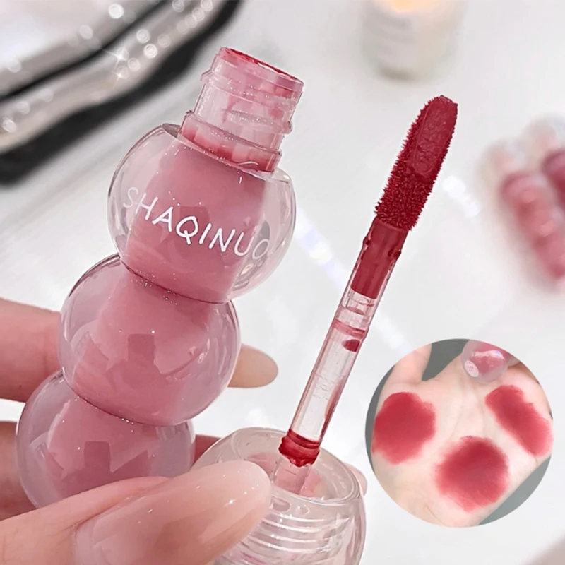 Soft Mist Lip Mud Mist Tomatoes On Sticks Shape Lip Mud Velvet Chinese Lipstick Student Party Plain Lip Glaze Beauty Makeup