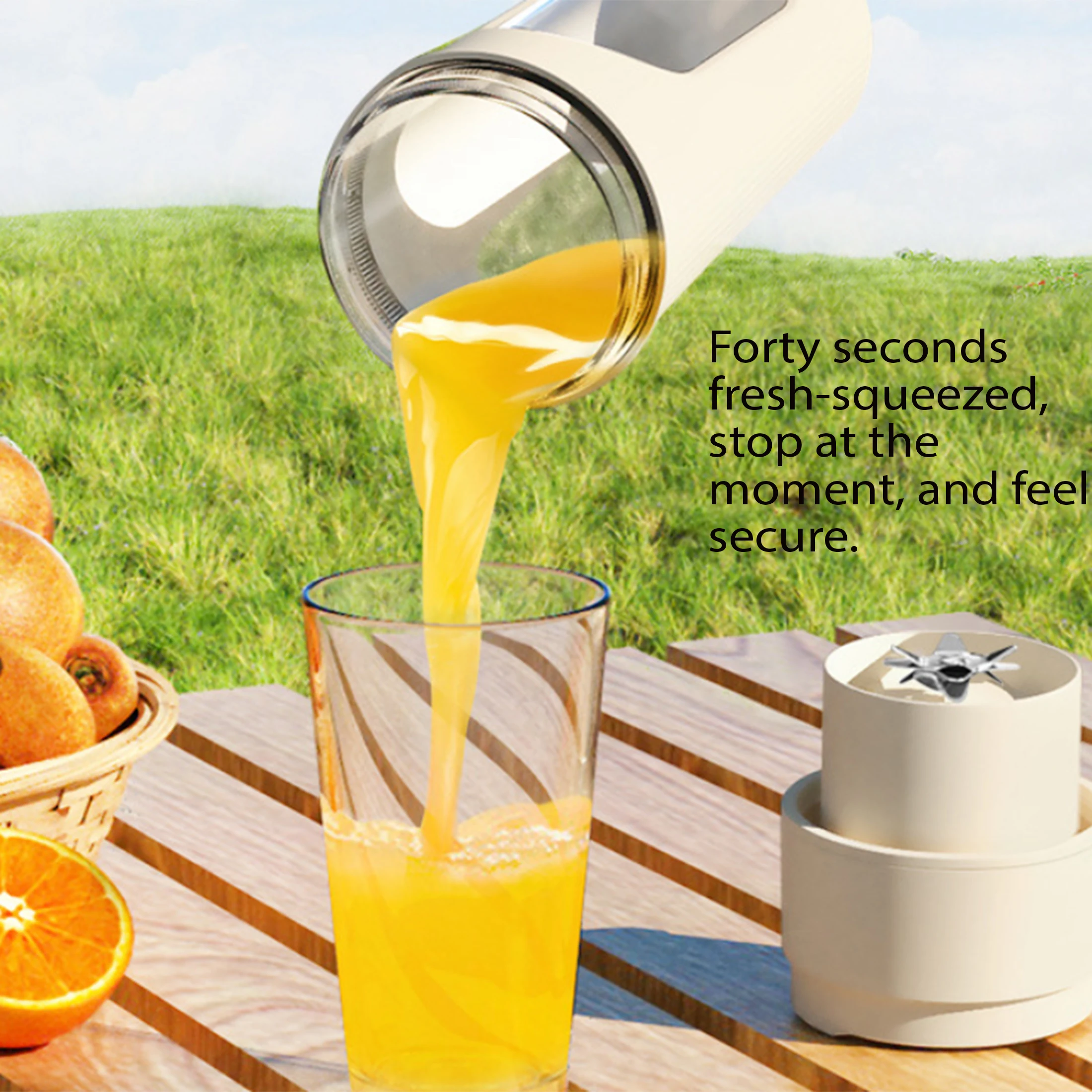 

Multifunctional rechargeable juicer, ideal healthy milkshake and nutritional choice anytime and anywhere.