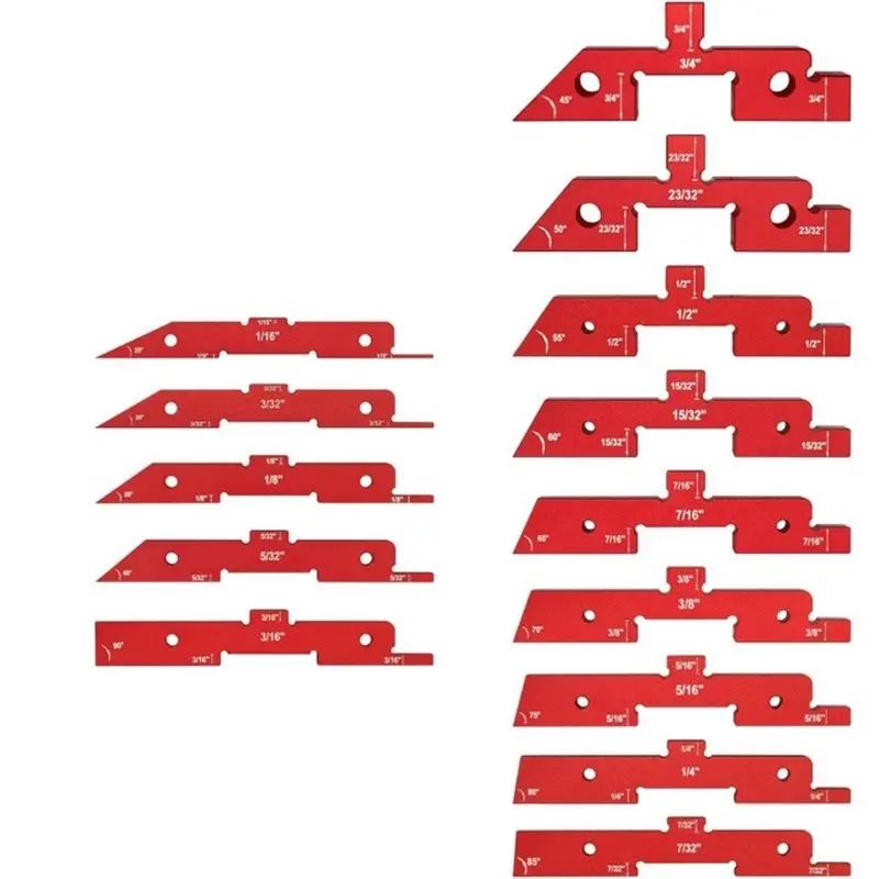 AB42-14-Piece Precise Setting Block Set Workbench Setting Strip, Height Gauge- Suitable For Table Saws And Woodworking Projects