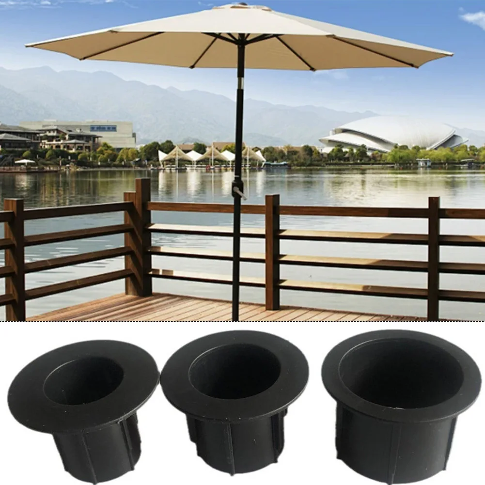 3Pcs Patio Umbrella Hole Insert Set Outdoor Garden Dining Tables Umbrella Hole Sleeve 28-48mm Umbrella Pole Bushing
