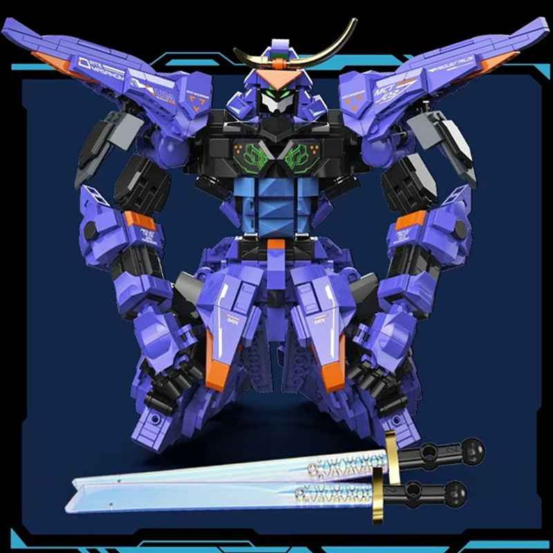 1528ピース シティ メカ ウォリアー ロボット 組み立てブロック MOC フレンズ 刀 モデル ブロック DIY テクニカル おもちゃ 子供 男の子向け ギフト