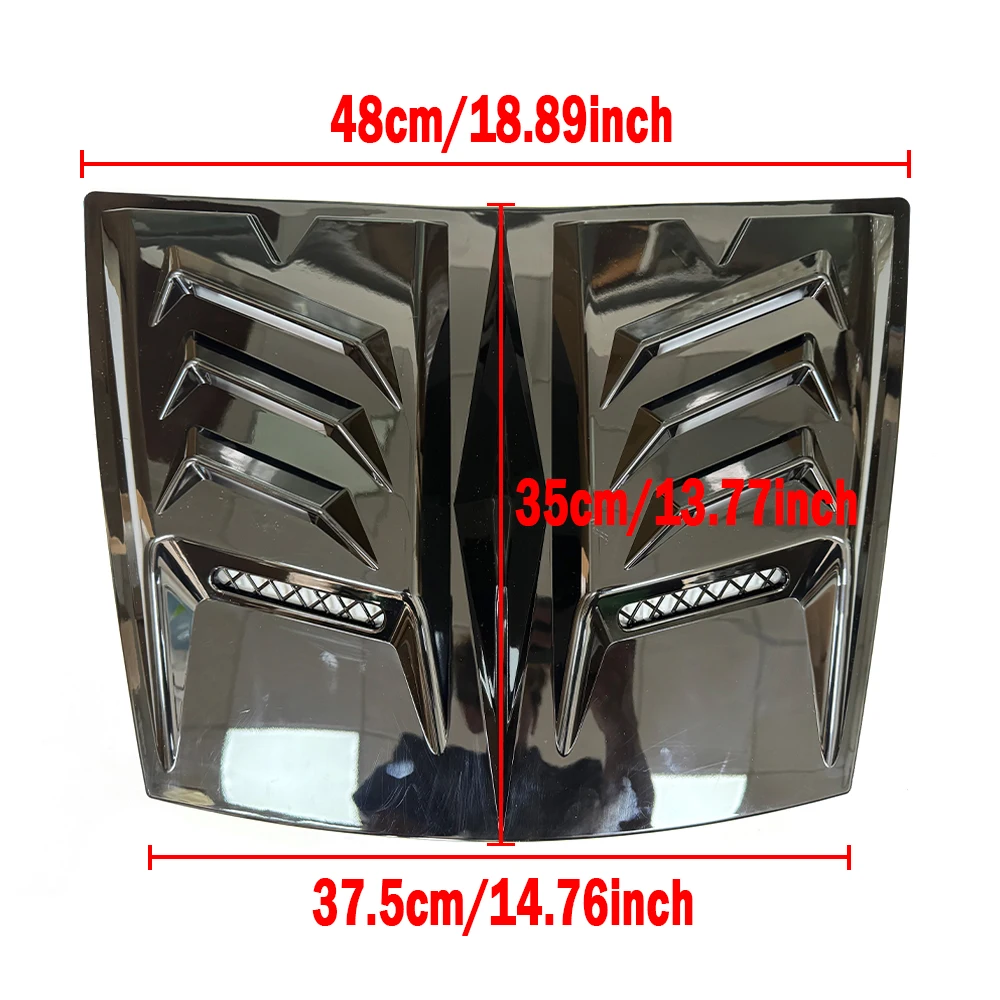 Front Engine Hood Decorative Cover Universal Fake Air Flow Intake Vent Sticker Plastic Air Outlet Bonnet Cover Accessories