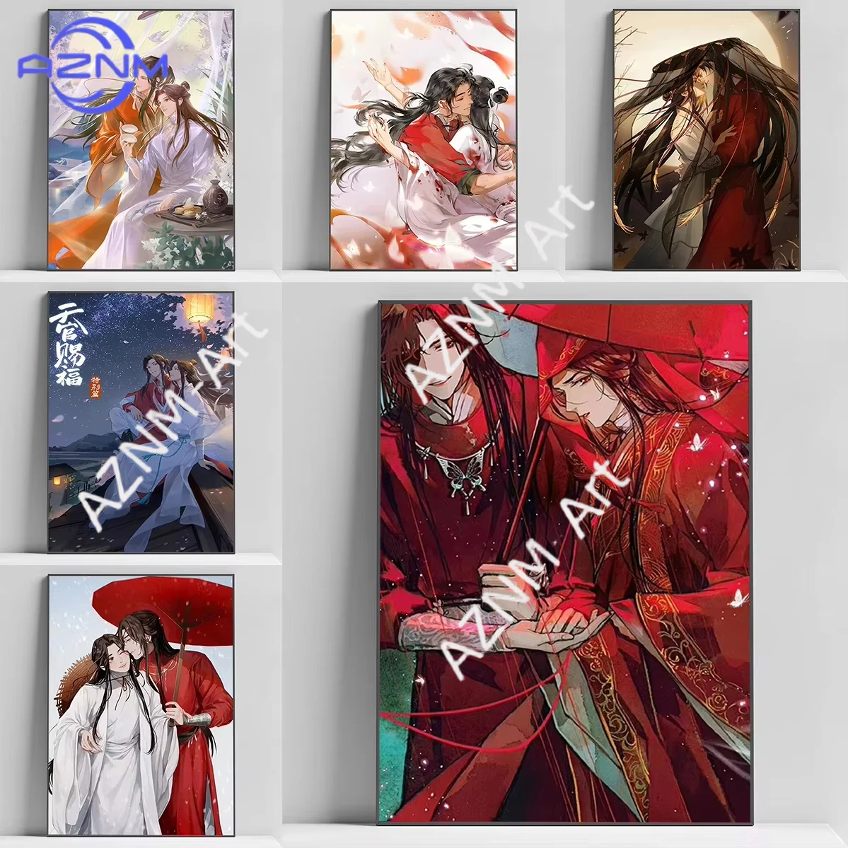 BL Anime Heaven Official’s Blessing Poster Aesthetic Room Decoration Painting Canvas Painting Wall Decororation