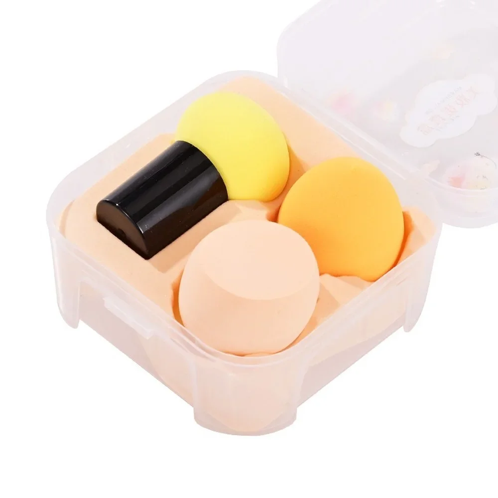 3pcs Makeup Blender Cosmetic Puff Makeup Sponge with Storage Box Foundation Powder Sponge Beauty Tool Women Make Up Accessories