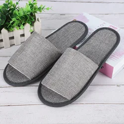 1Pair Disposable Slippers Hotel Close Toe Slides Non-slip Travel Indoor Spa Guest Slipper Light Portable Flat Breathable Shoe