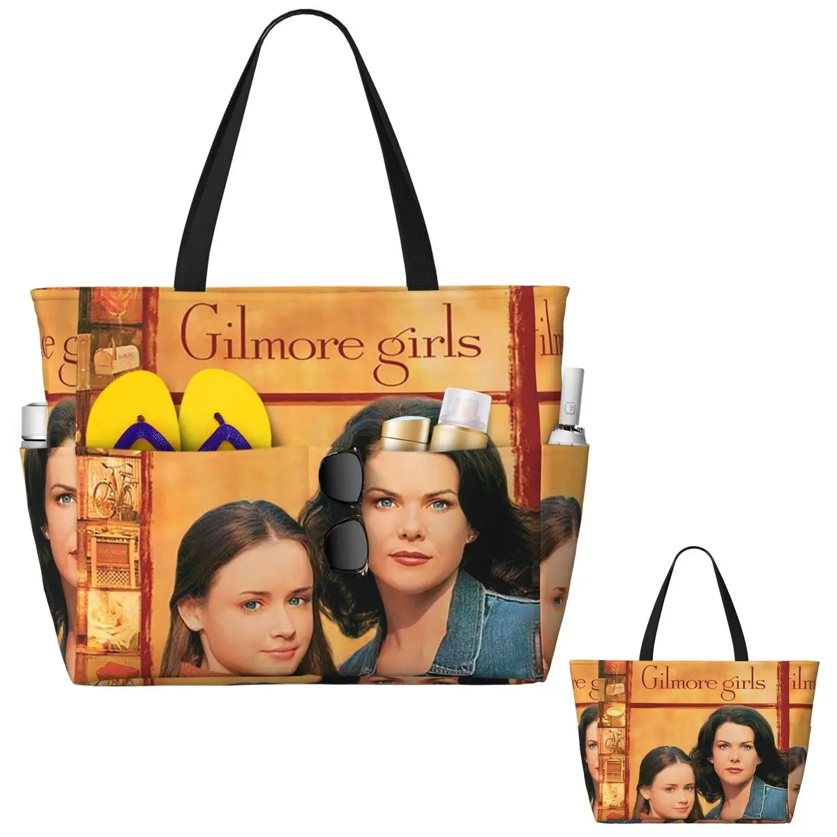 Gilmore Girls Graffiti Beach Tote Bag Sport Gym Yoga Duffle Large Tote Bag Women Travel Bag Fitness bag