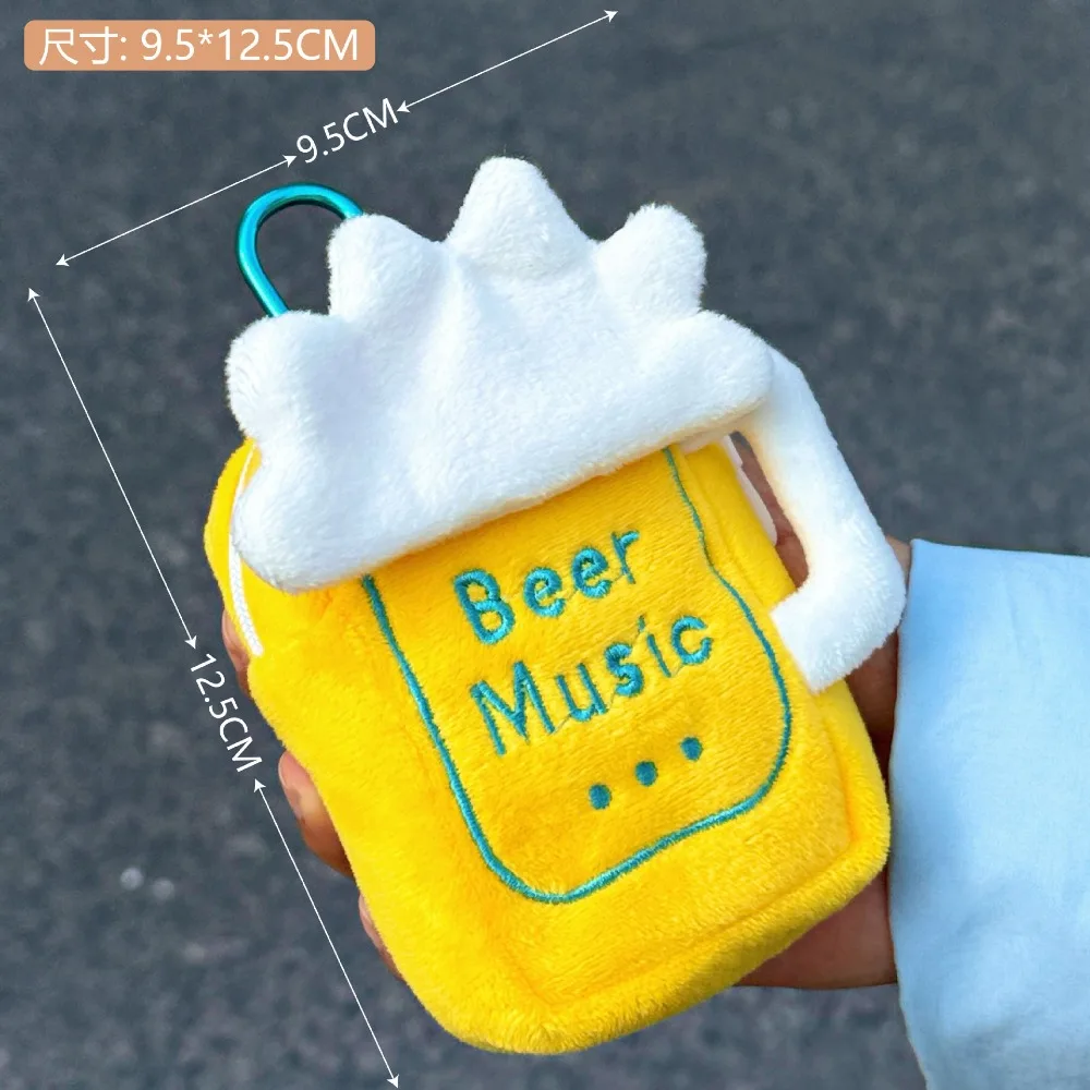 Portable Round Coin Purse Coin Pouch Burger Cute Keychain Mini Storage Bag Korean Style Bag Pendant Gifts