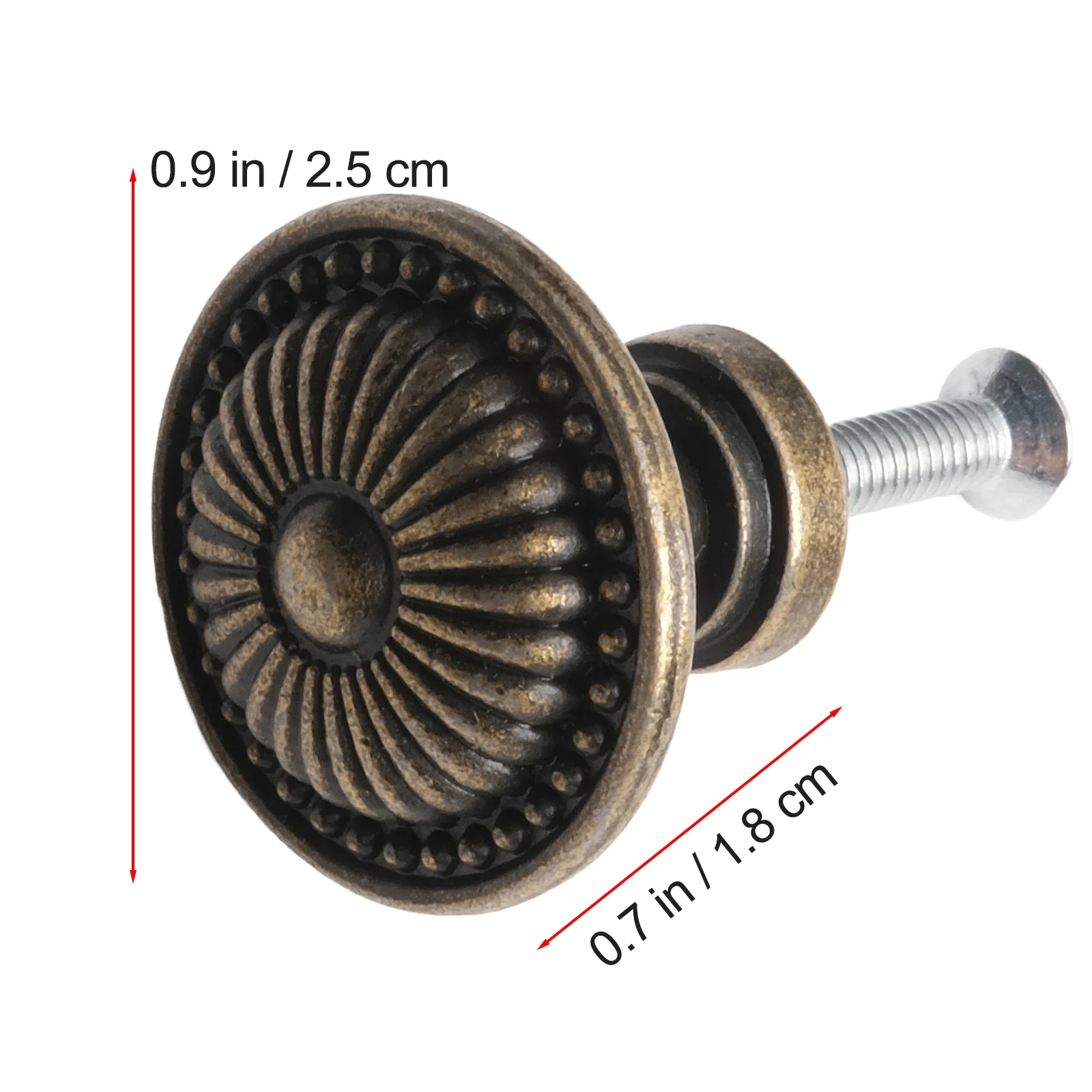 Elegant Drawer Handles Black Handles Modern Antique Knobs Retro Style Diameter: Approx. 24mm Easy Installation