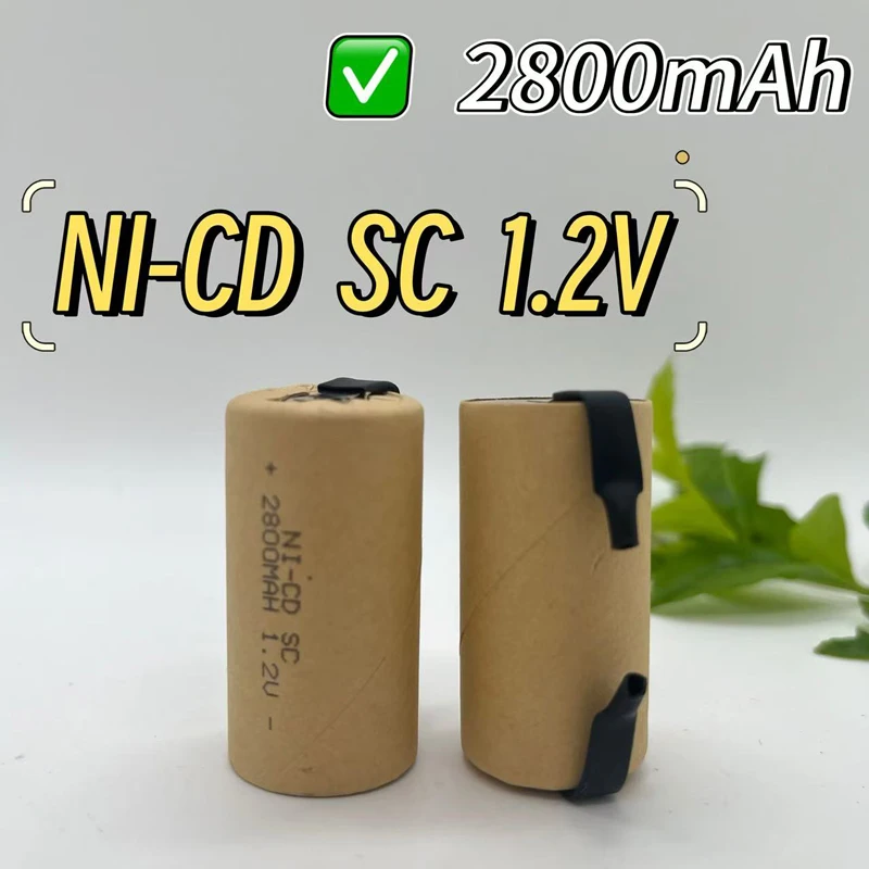 Dobíjecí baterie 2800mAh SC NiCd pro elektrické nářadí Bosch, Hitachi a DeWalt, baterie pro šroubováky, 1,2 V, vysoká kvalita - náhled 4