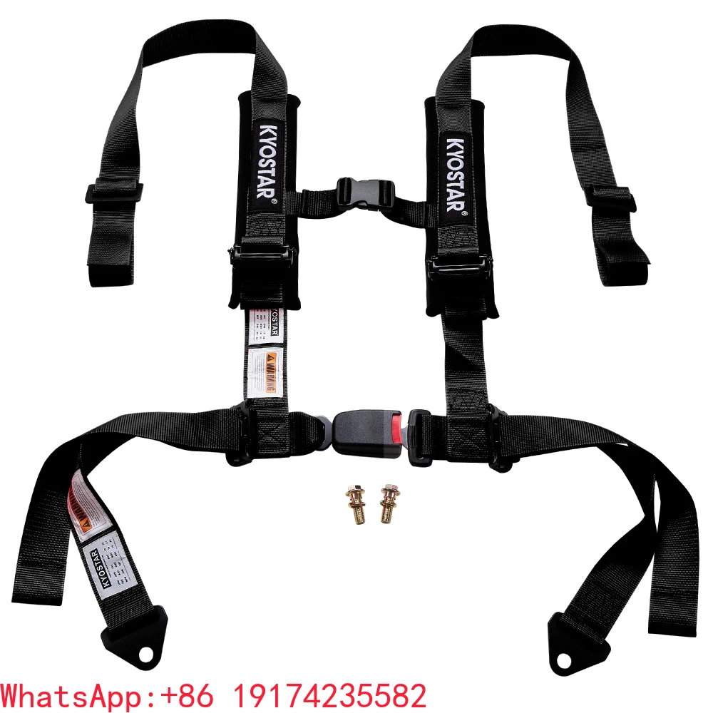 

Custom Off-road UTV Accessories Racing Red Black Blue Green 2 Inch 4-point Harness Seat Belt With Auto Buckle