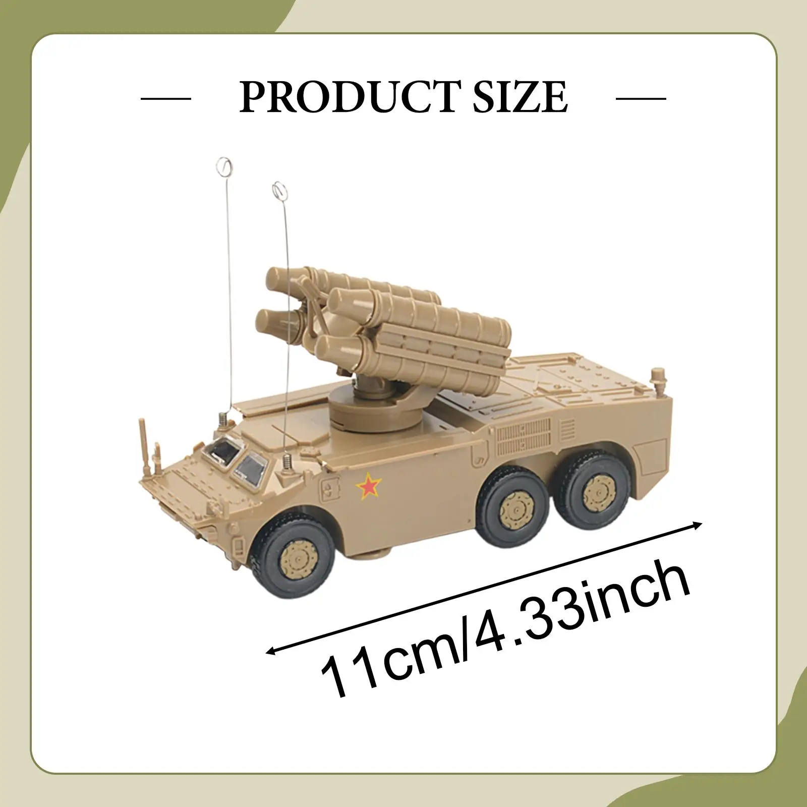 1:72 Armored Vehicle Model Kits Miniature Car Toy 4D Assemble Vehicle for Display Adults Keepsake Collection Party Favors