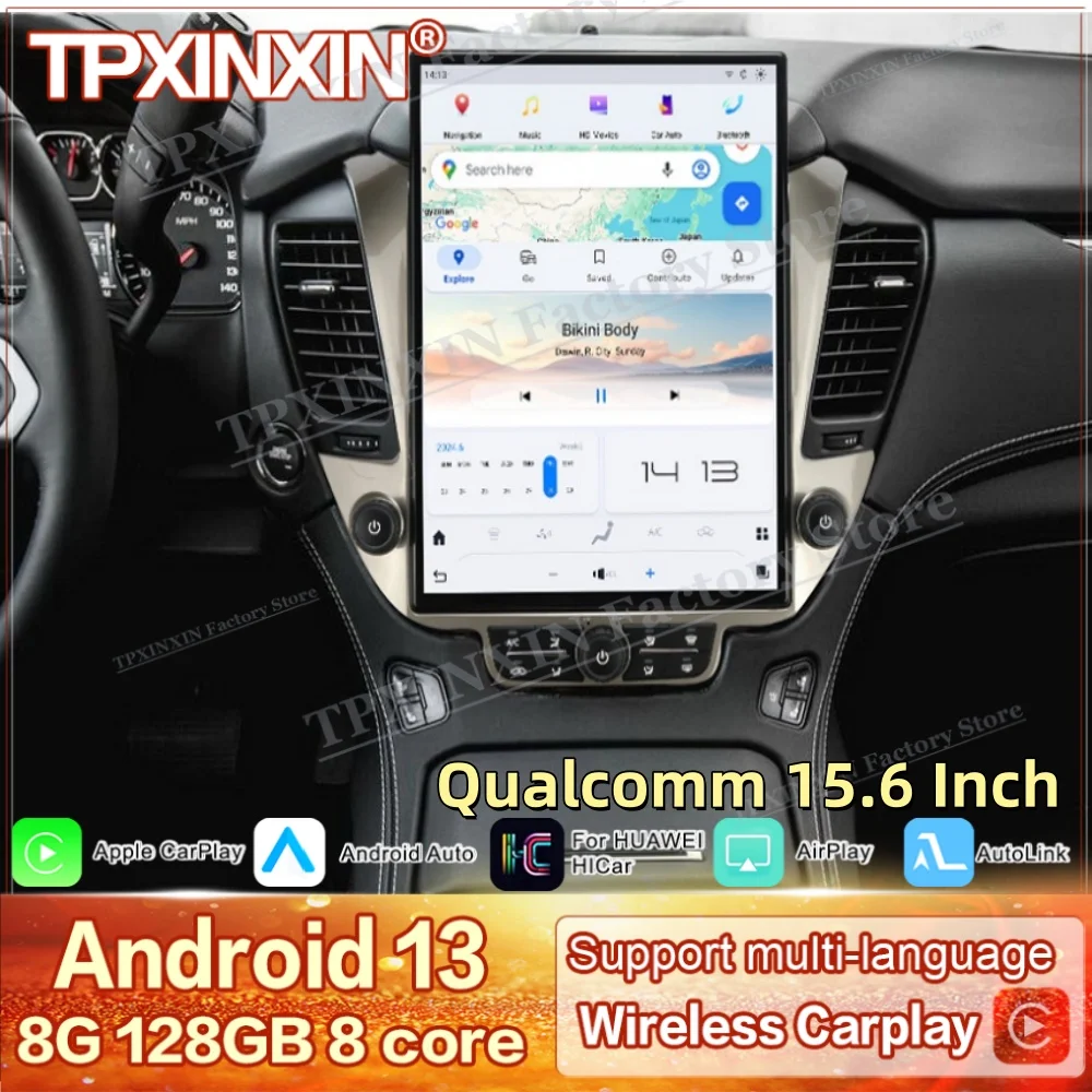 Qualcomm Radio Android For Chevroler Tahoe GMC-YUKON 2015~2020 Multimedia GPS Navigation Stereo Car Intelligent System Head Unit