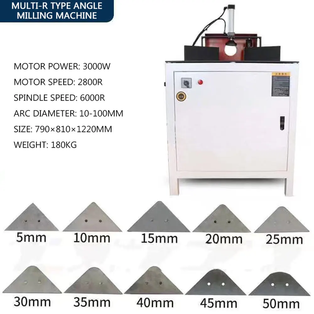 

Деревообрабатывающий угловой фрезерный станок R-типа, Многофункциональный фрезерный и фильтрующий станок, круглый станок для дерева с 10 формами